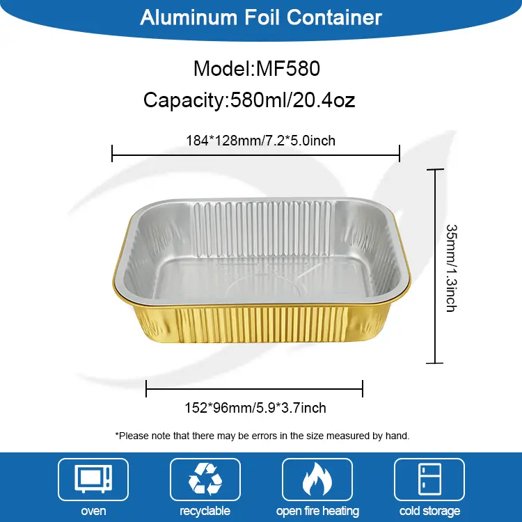 Wadah aluminium foil aluminium barbekyu sekali pakai