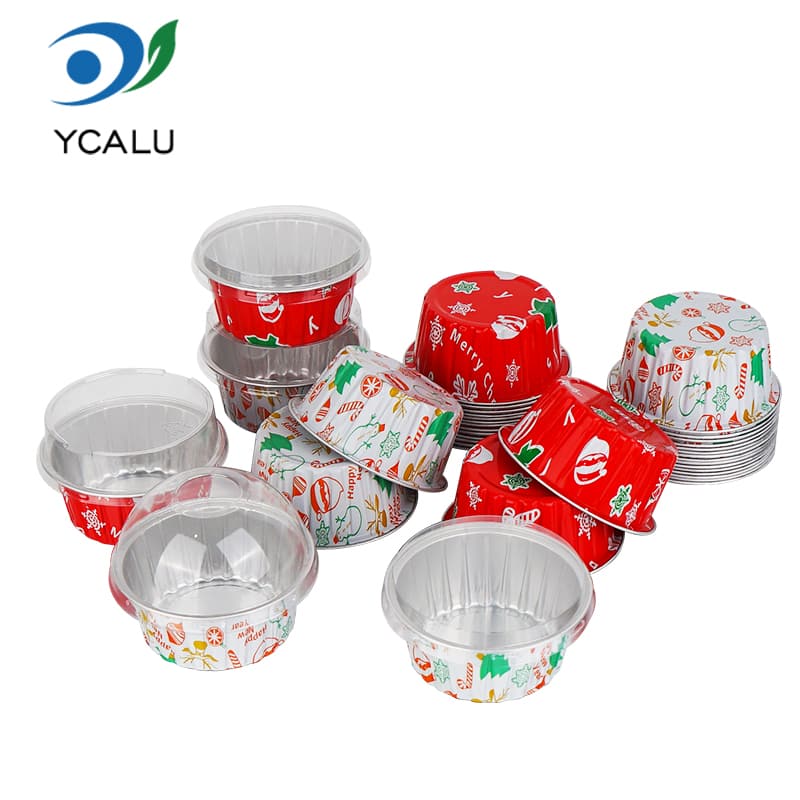 Cangkir Kue Aluminium Foil Cetak Kustom Natal