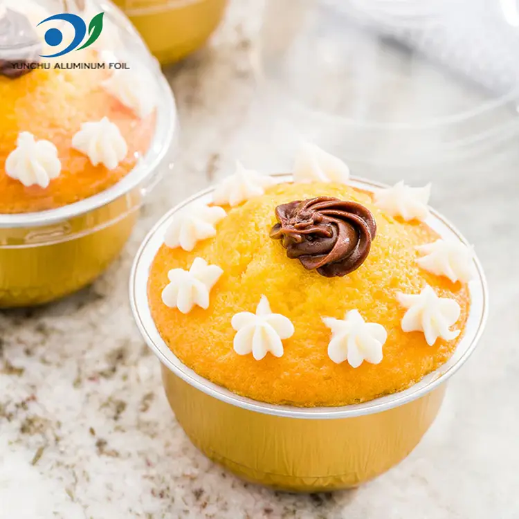 Berwarna bundar bundar smoothwall aluminium foil wadah