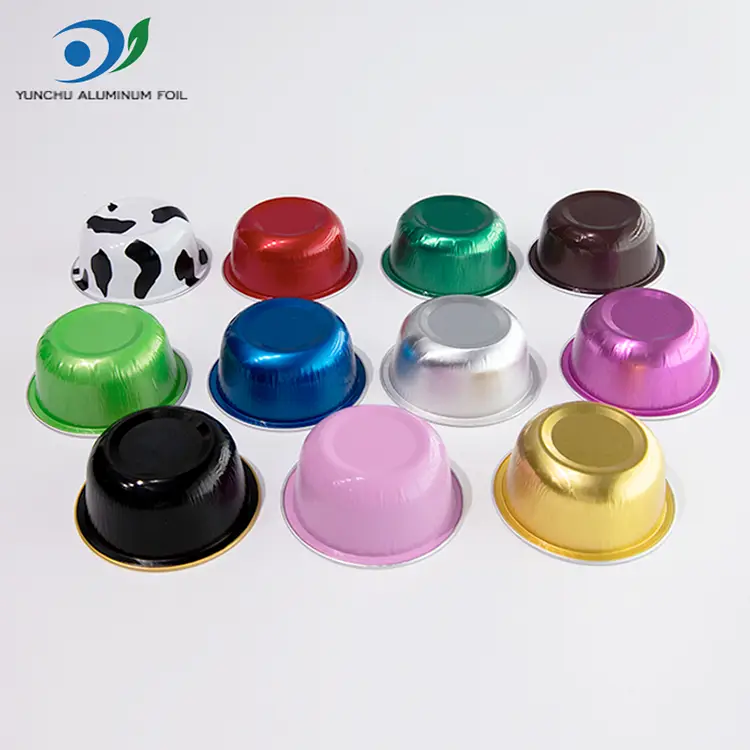Berwarna bundar bundar smoothwall aluminium foil wadah