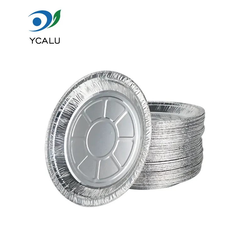 Penggoreng udara cakram sekali pakai Wadah Makanan Aluminium Foil Perak