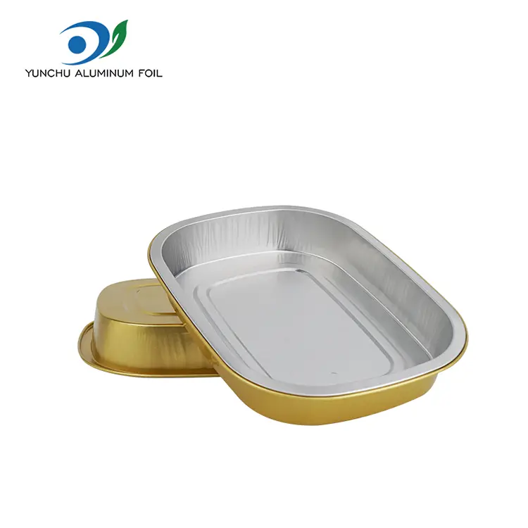 Lembaran kue emas sekali pakai wadah aluminium aluminium