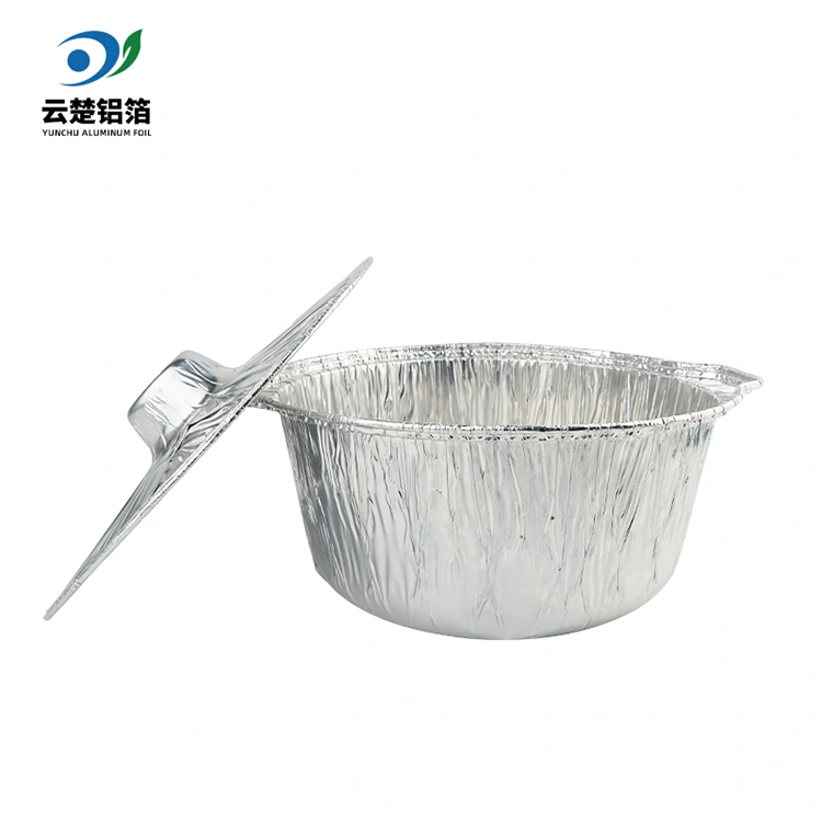 Panci Pot Pot Portabel Disposable dan Pan Wadah Foil Aluminium Perak