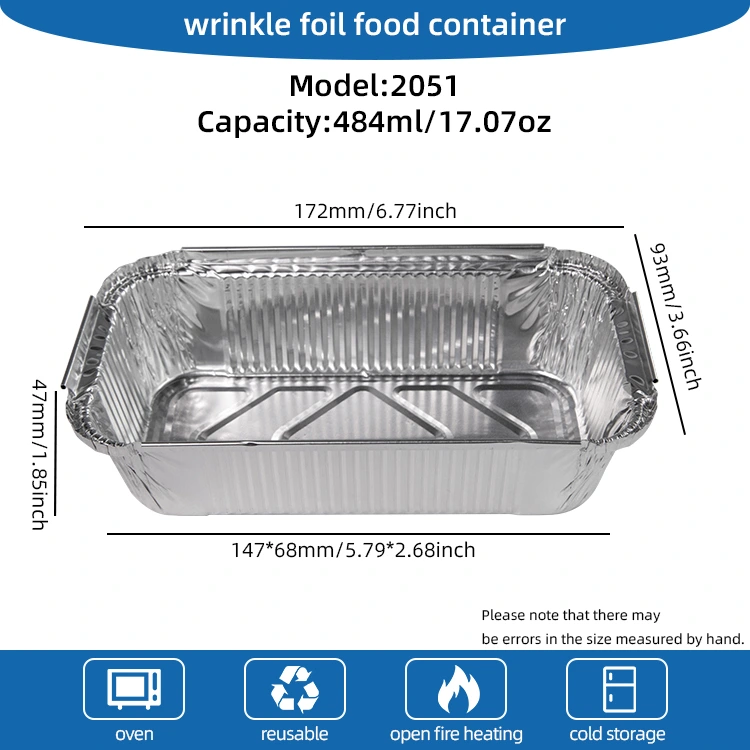 Disposable Disposable Baking Silver Aluminium Foil Containers