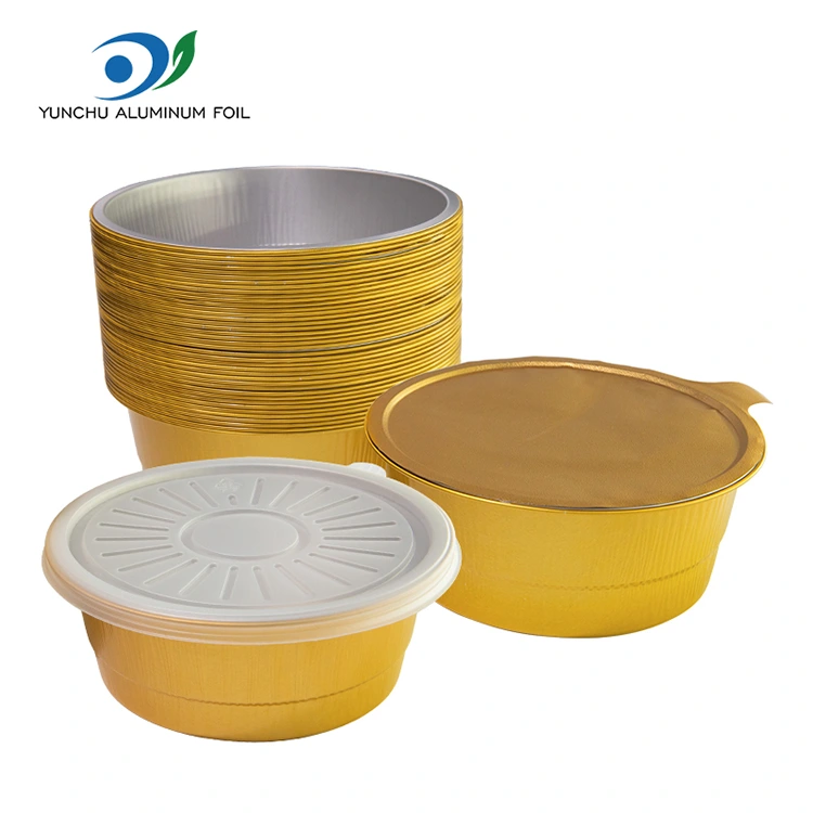 Wadah foil aluminium bundar sekali pakai