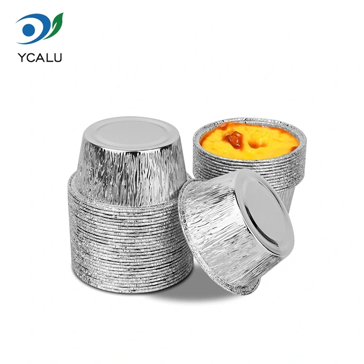 Baki kue bundar sekali pakai Wadah Aluminium Foil Perak