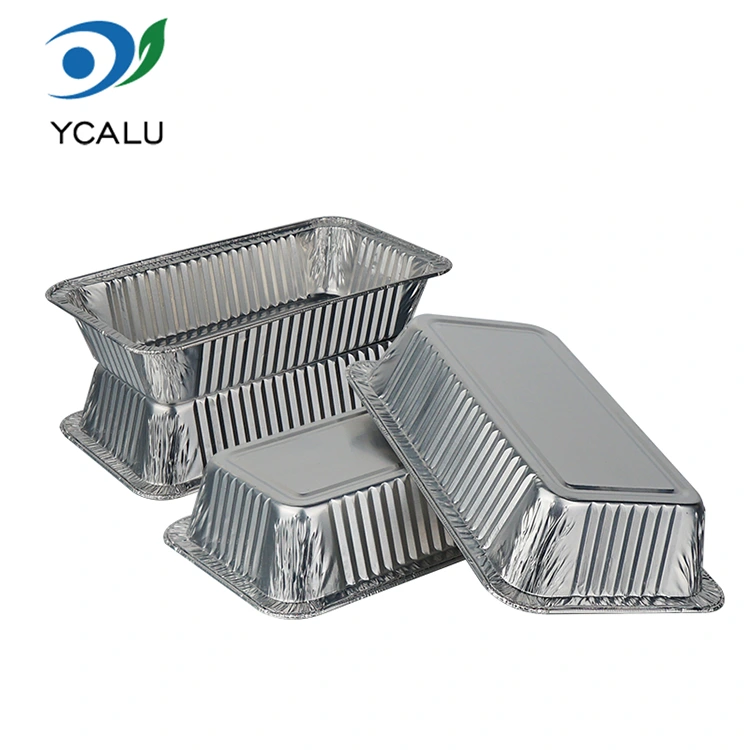 Wadah Makanan Aluminium Foil Perak Penggorengan Udara Panggangan Oven Perak Sekali Pakai