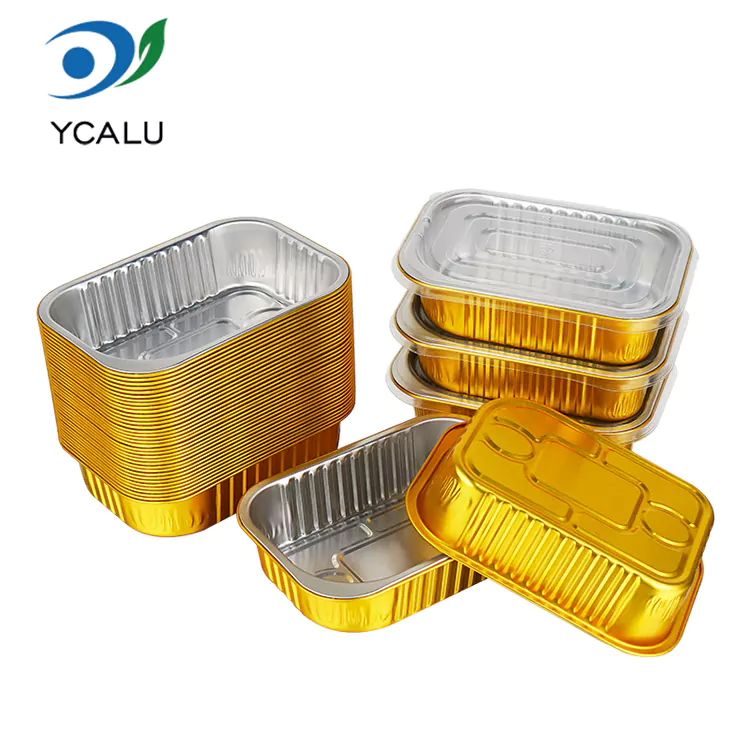 Wadah Aluminium Foil takeaway katering persegi sekali pakai
