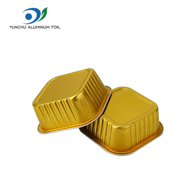 Cangkir Kue Foil Persegi Sekali Pakai