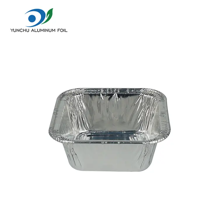 Kue Baked Mini Square Silver Aluminium Foil Container