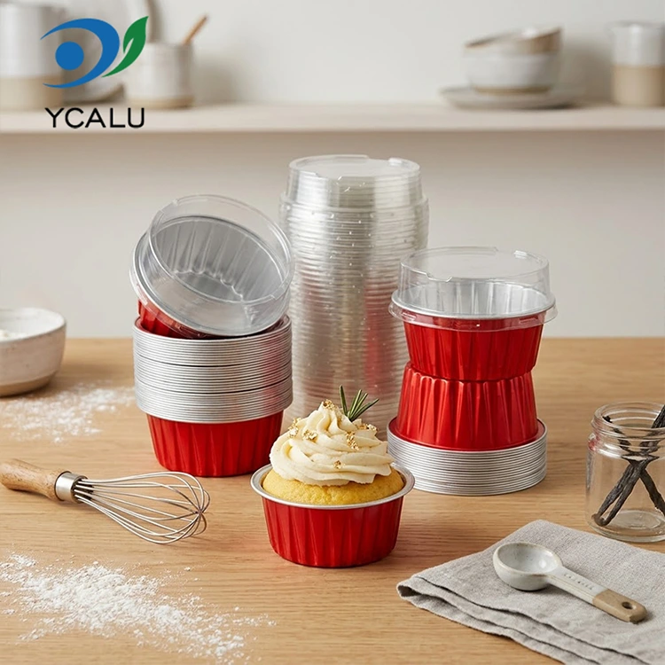 Kue mangkuk berwarna-warni yang dipanggang satu kali, Wadah Aluminium Foil Smoothwall