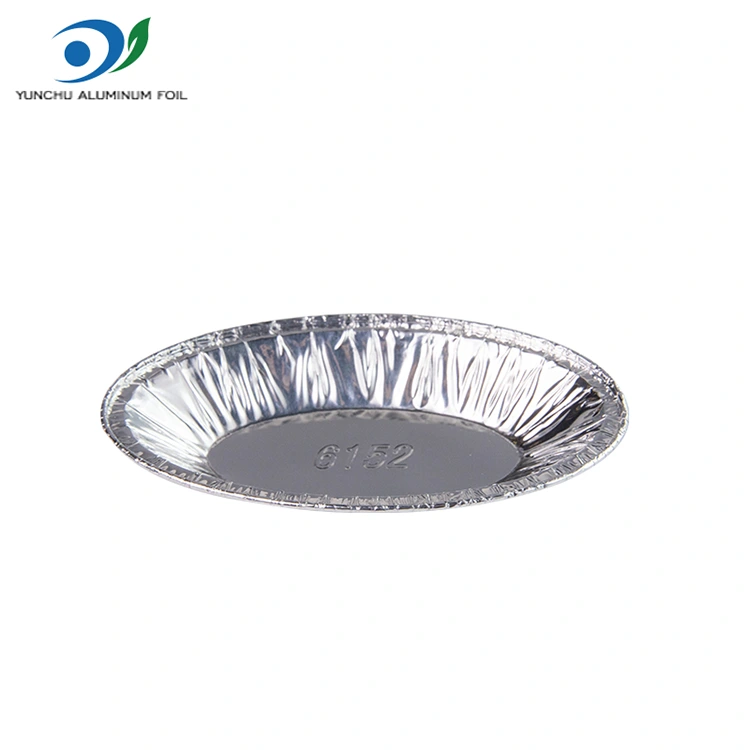 Oval telur tart wadah foil aluminium perak