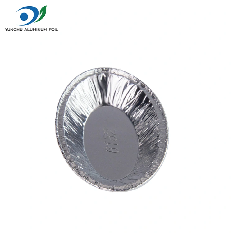 Oval telur tart wadah foil aluminium perak