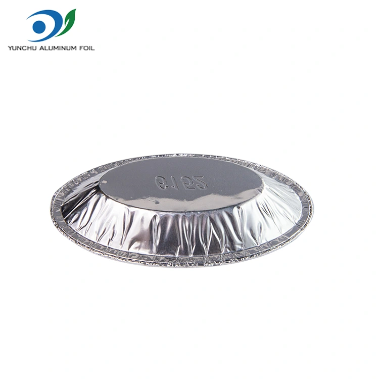 Oval telur tart wadah foil aluminium perak