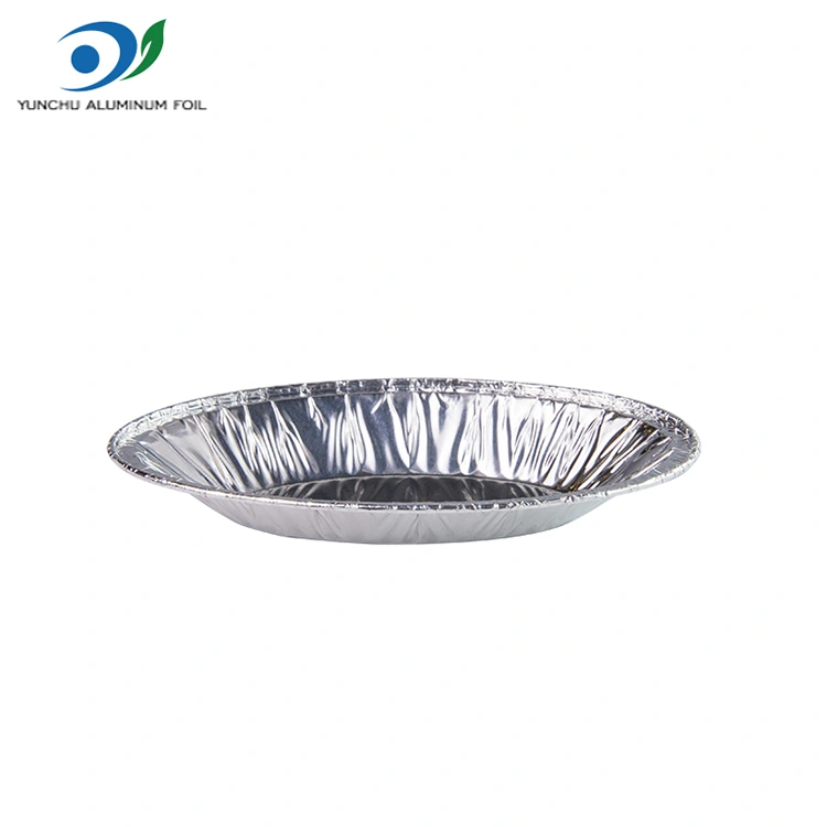 Oval telur tart wadah foil aluminium perak