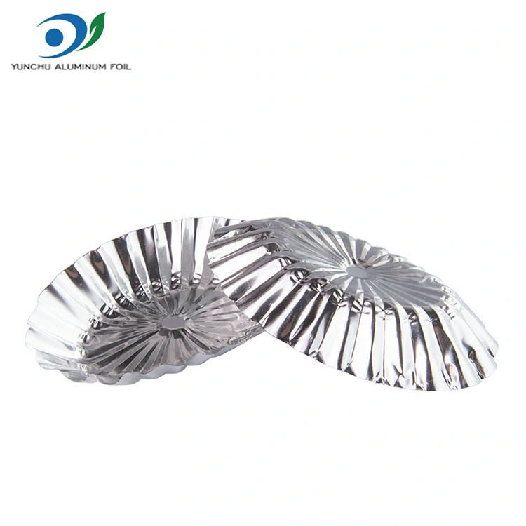 Oval renda custard tart perak aluminium foil wadah makanan