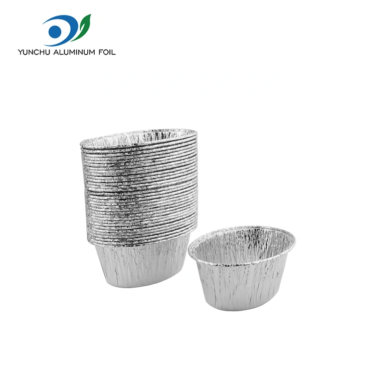 Kue oval kukus wadah makanan aluminium perak aluminium