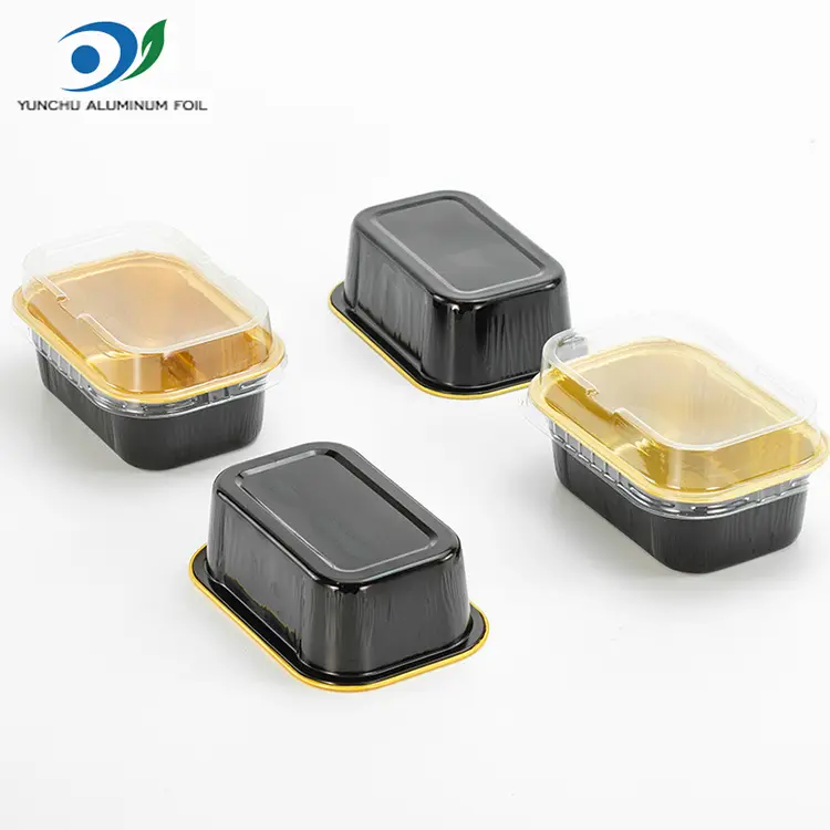 Warna Baking Persegi Panjang Smoothwall Aluminium Foil Container