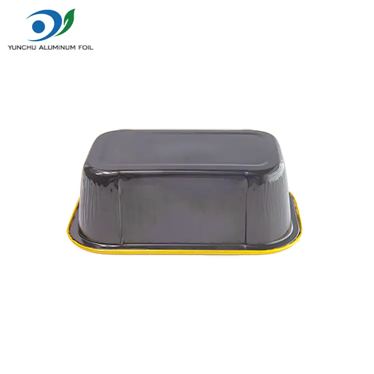 Warna Baking Persegi Panjang Smoothwall Aluminium Foil Container