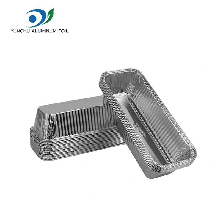 Baki roti persegi panjang wadah foil aluminium perak