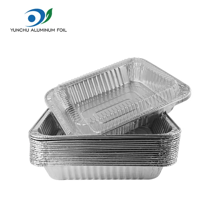 Piring kalkun takeaway piring perak wadah aluminium perak