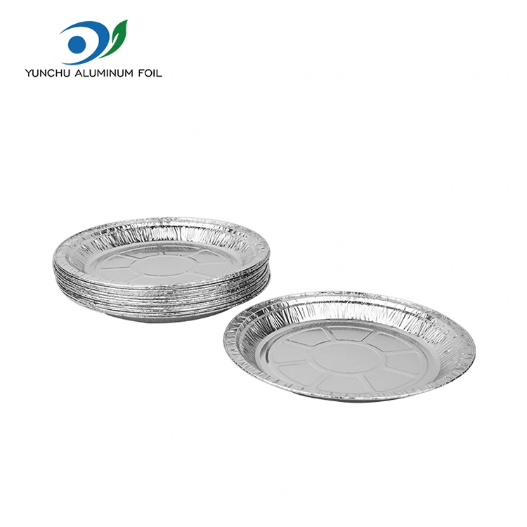 Kontainer foil aluminium perak pizza bundar pizza
