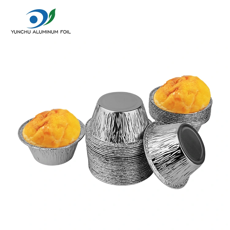 Kue panggang bundar wadah makanan aluminium perak