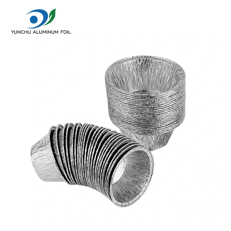 Kue panggang bundar wadah makanan aluminium perak