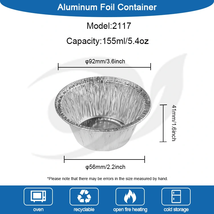 Kue panggang bundar wadah makanan aluminium perak