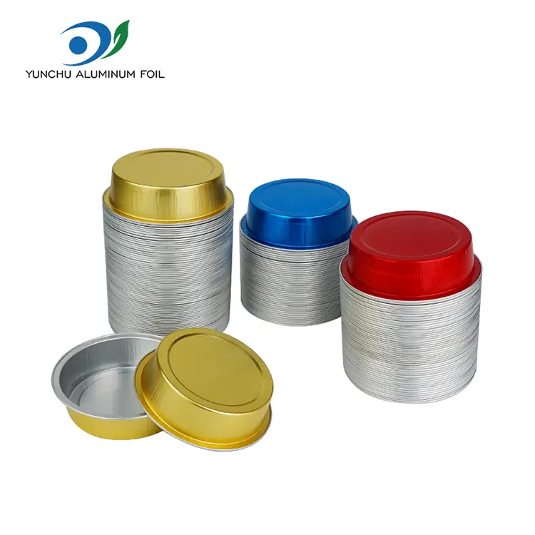 Kue bundar memanggang wadah aluminium aluminium smoothwall