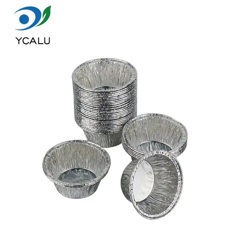 Wadah Aluminium Foil Perak Cup Kue Bulat