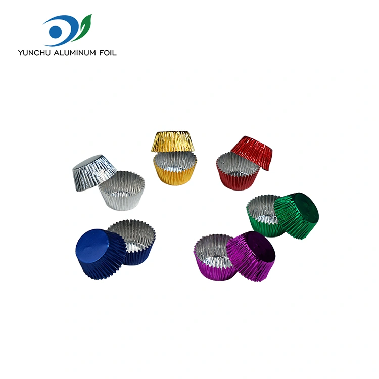 Paket kecil bundar memanggang wadah makanan aluminium perak Paket kecil bundar memanggang wadah makanan aluminium perak