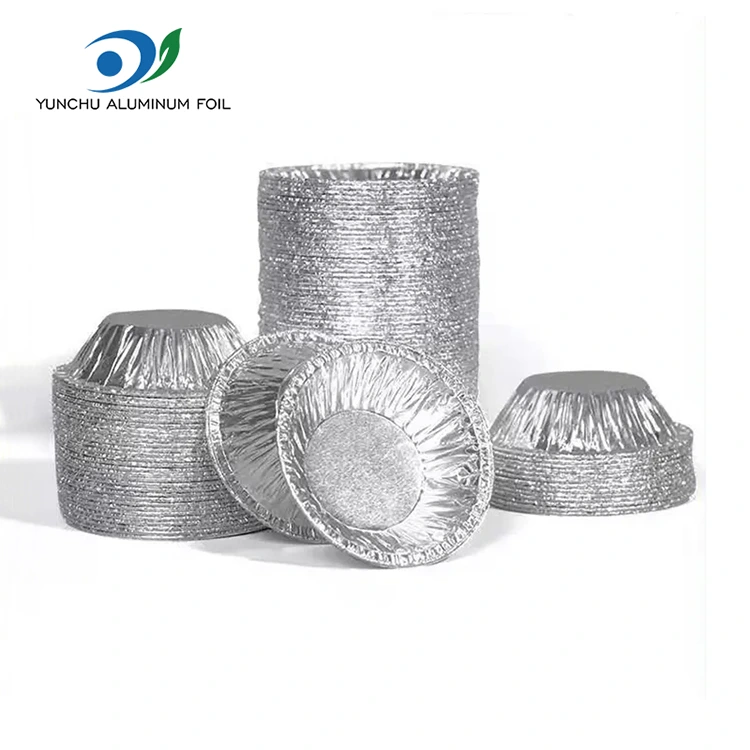 Baki tart bundar bundar perak aluminium foil wadah