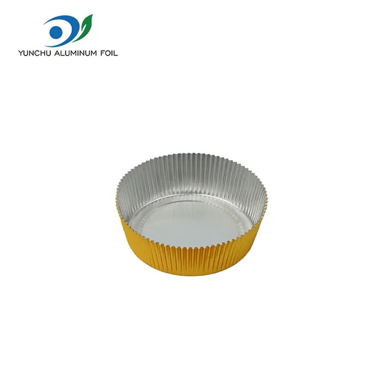 Kontainer makanan aluminium aluminium perak bundar kecil