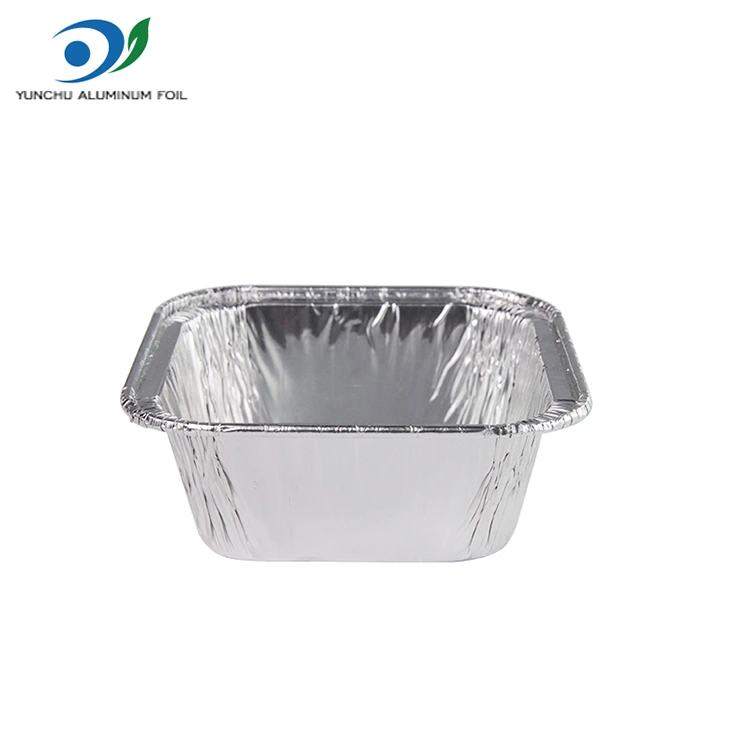Wadah Foil Aluminium Perak Square Fryer