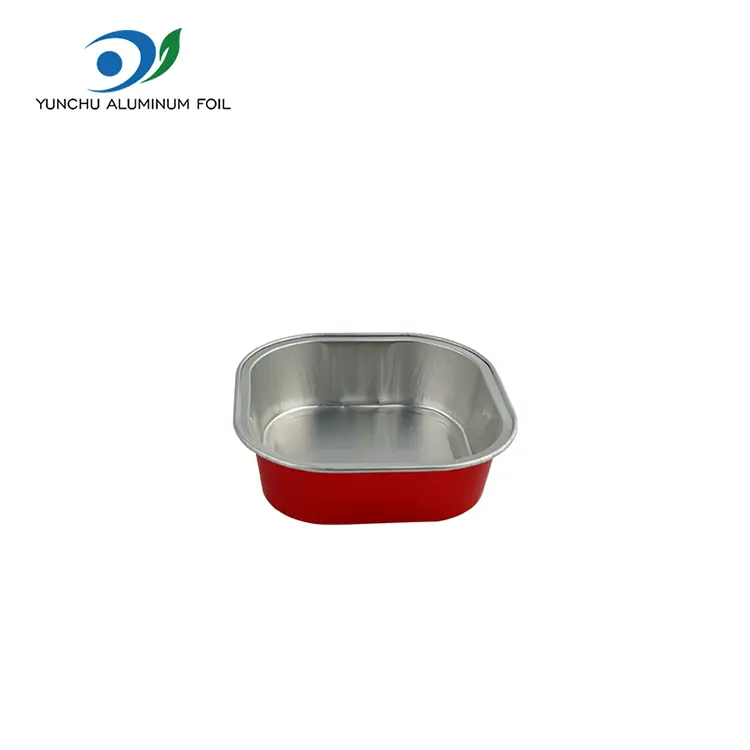 Panggang persegi yang menebal wadah aluminium smoothwall foil