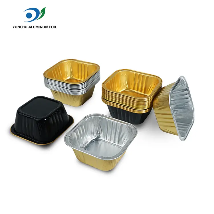 Kue kue persegi smoothwall aluminium foil wadah