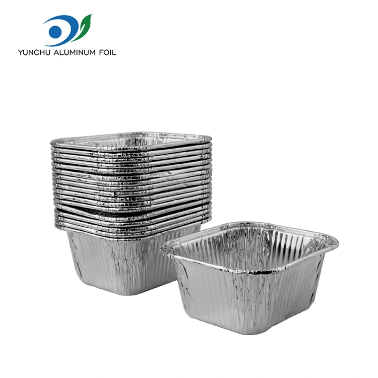 Loyang Kelahiran Square Air Fryer Perak Aluminium Foil Containers