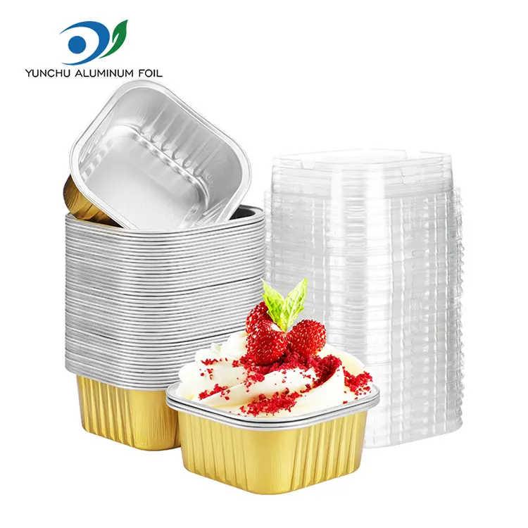 Baking persegi smoothwall aluminium foil wadah